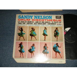 画像: SANDY NELSON -  DRUM DISCOTHEQUE (BLACK & PINK & WHITE label) (Ex/Ex+ CUTOUT, EDSP) / 1965  US AMERICA  ORIGINAL  MONO Used  LP 