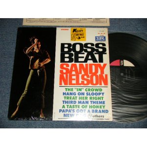 画像: SANDY NELSON - BOSS BEAT (Ex+++/Ex+++) / 1965 US AMERICA ORIGINAL "BLACK With PINK & WHIET Label" STEREO Used LP