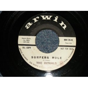 画像: The RITUALS  (BRUCE JOHNSTON & TERRY MELCHER Works)  - A)SURFERS RULE   B)GONE (MINT-/Ex+++ Looks:Ex++)  / 1964 US AMERICA ORIGINAL "WHITE LABEL PROMO" Used 7" Single