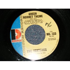 画像: THE VENTURES -A)GREEN BHORNET THEME  B)FUZZY & WILD (Ex++/Ex++ WOL)/ 1966 US AMERICA ORIGINAL "AUDITION label PROMO"  "D Mark Label" Used 7" Single