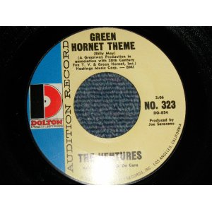 画像: THE VENTURES -A)GREEN BHORNET THEME  B)FUZZY & WILD (MINT-/MINT WOL)/ 1966 US AMERICA ORIGINAL "AUDITION label PROMO"  "D Mark Label" Used 7" Single