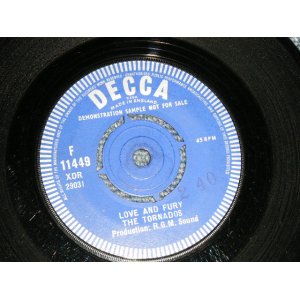 画像: THE TORNADOS - A)LOVE AND FURY  B)POPEYE TWIST  (Ex++ Looks:Ex/Ex++ Looks:Ex) / 1962 UK ENGLAND ORIGINAL Used 7" Single 