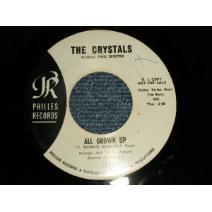 画像: THE CRYSTALS - A) ALL GROWN UP B) IRVING (VG+++/Ex) / 1964 Version US AMERICA "WHITE LABEL PROMO" Used 7" SINGLE 