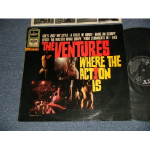 画像: THE VENTURES -  WHERE THE ACTION IS (Ex++/Ex+++) / 1965 WEST-GERMANY GERMAN ORIGINAL 1st Press "BLACK Label" STEREO Used LP 
