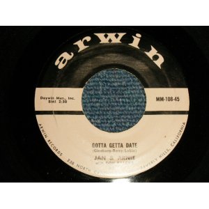 画像: JAN (BERRY of JAN & DEAN) & ARNIE - A)JENNIE LEE  B)GOTTA DELTA DATE (Ex++/Ex+++)  / 1958 US AMERICA ORIGINAL Used 7" SINGLE 