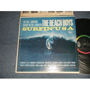 画像: The BEACH BOYS - SURFIN' USA (Matrix #A)T1-1890-T6  IAM(in TRIANGLE)  B)T2-1890-P5  IAM(in TRIANGLE)) "SCRANTON Press in PENSYLVANIA" (Ex++/Ex, VG+++) / 1963 US AMERICA ORIGINAL 1st Press "BLACK with Rainbow Label" MONO Used LP