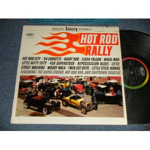 画像: V.A. Various Omnibus - HOT ROD RALLY (MINT-/MINT) / 1963 US AMERICA ORIGINAL 1st Press "BLACK with Rainbow Label" STEREO Used LP