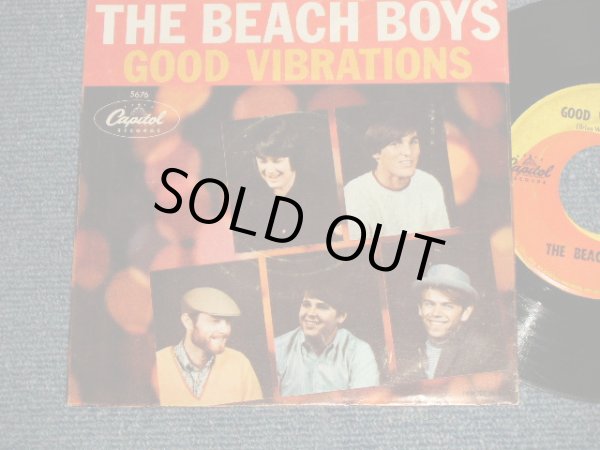 画像1: THE BEACH BOYS - A) GOOD VIBRATIONS  B)  LET'S GO AWAY FOR AWHILE  (Matrix #A)G8#2  B)G6) "SCRANTON Press"  MATRIX F1 / G2) (STRAIT-CUT PS)  (Ex++/Ex++)  / 1966 US AMERICA ORIGINAL Used 7" SINGLE With PICTURE SLEEVE 