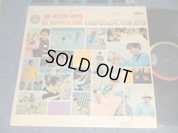画像1: The BEACH BOYS - ALL SUMMER LONG (2nd Press  "DON'T BACK DOWN" on FRONT Cover ) (Matrix #A) T1-2110-H-P7-P  B) T2-2110-I T8-P) "Decca Records, Pinckneyville Press in LOS ANGELES in CA"   (Ex/VG+++ WOFC, WOL) / 1964 US AMERICA ORIGINAL 1st Press "BLACK with RAINBOW Label" MONO Used LP