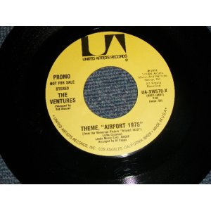 画像: THE VENTURES - THEME, "AIRPORT 1975"  A) MONO  B) STEREO (MINT-/MINT-) / 1974 US AMERICA ORIGINAL "PROMO ONLY SAME FLIP MONO/STEREO" Used 7" SINGLE
