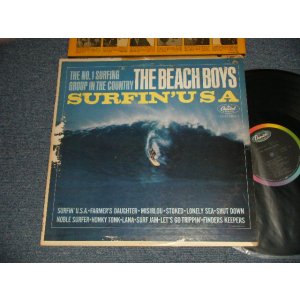 画像: The BEACH BOYS - SURFIN' USA (MatrixA)T1-1890-P11  IAM(in TRIANGLE)  B)T2-1890-T6 #2 IAM(in TRIANGLE))  "SCRANTON Press in PENSYLVANIA" (VG++/Ex++ Looks:Ex+ EDSP, TAPE SEAM) / 1963 US AMERICA ORIGINAL 1st Press "BLACK with Rainbow Label" MONO Used LP