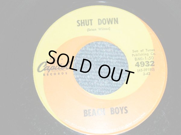 画像4: THE BEACH BOYS - A) SURFIN' U.S.A. (BRIAN WILSON Credit Label)   B)SHUT DOWN (MINT-/MINT-) / 1963 US AMERICA ORIGINAL Used 7" SINGLE