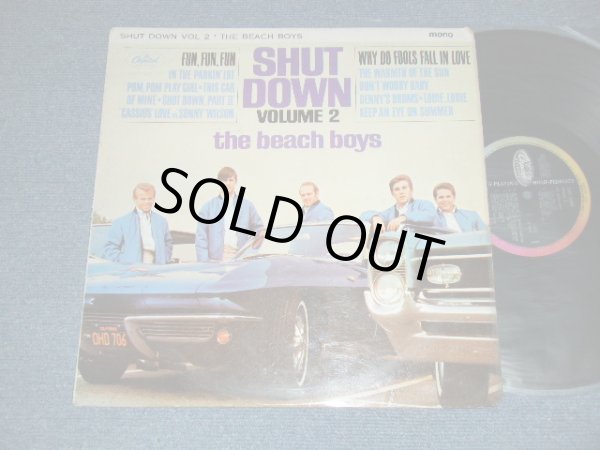 画像1: The BEACH BOYS - SHUT DOWN VOLUME 2 (MATRIX # A)T1-2027-1N  1 GR A)T2-2027-1N  1 H) (Ex++, Ex/VG+++ Looks:VG++) / 1964 UK ENGLAND ORIGINAL "BLACK with RAINBOW Label" MONO Used LP