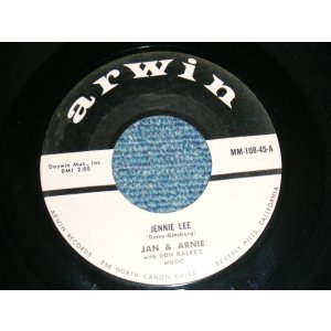 画像: JAN & ARNIE - A) JENNIE LEE  B) GOTTA GETTA DATE (Ex++/Ex++) / 1958 US AMERICA ORIGINAL Used 7"SINGLE