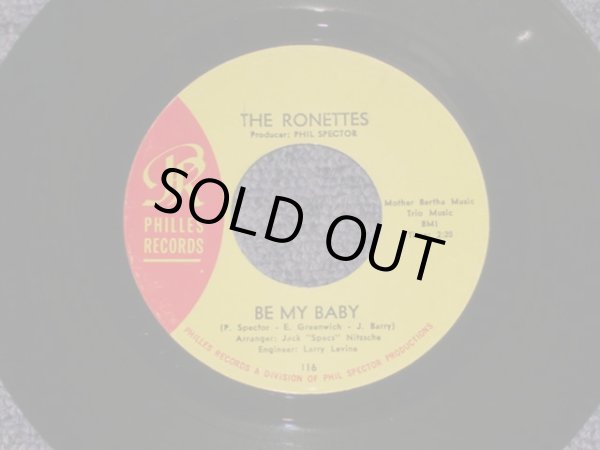 画像1: THE RONETTES - BE MY BABY ( YELLOW LABEL ) / 1963 US ORIGINAL 7" SINGLE 