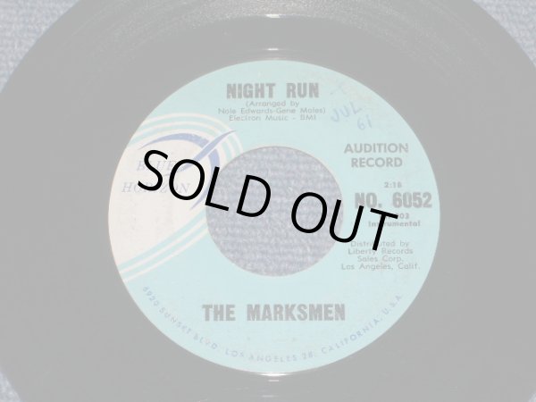 画像1: THE MARKSMEN ( NOKIE EDWARDS & DON WILSON? of  THE VENTURES ) - NIGHT RUN ( BLACK PRINTING / Matrix # BH-803 (1)▲39951 /BH-804 (1)▲39951-X ) / 1960 US ORIGINAL PROMO 7"45's Single