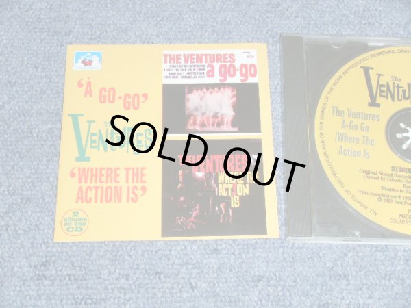 画像1: THE VENTURES -  A GO-GO + WHERE THE SCTION IS ( 2 in 1 )/ 1995  UK& EU Used CD 