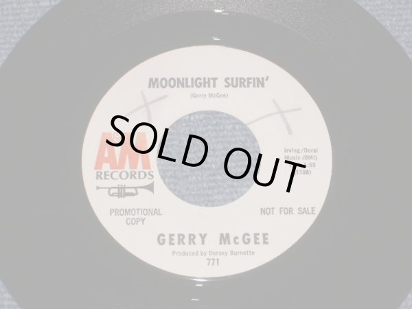 画像1: GERRY McGEE ( Of THE VENTURES' LEAD GUITARIST ) - MOONLIGHT SURFAIN' ( MINT-/MINT- )　/ 1965 US ORIGINAL White Label PROMO 7"45's Single