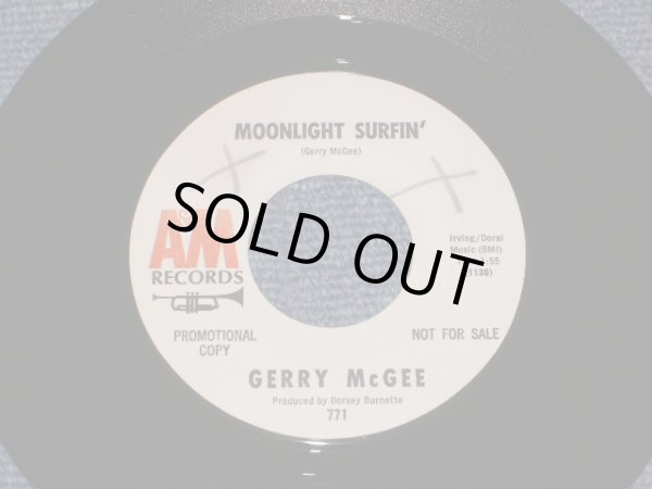 画像1: GERRY McGEE ( Of THE VENTURES' LEAD GUITARIST ) - MOONLIGHT SURFAIN' ( MINT-/MINT- )　/ 1965 US ORIGINAL White Label PROMO 7"45's Single