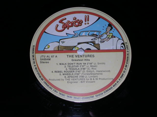 画像: THE VENTURES - GREATEST HITS  / 1980s BELGIUM Original LP 