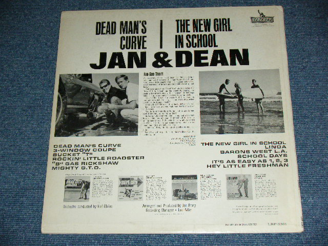 画像: JAN & DEAN - THE NEW GIRL IN SCHOOL / DEAD MAN'S CURVE "BLACK & WHITE Cover With PINK TINT " ( Ex-/Ex++ )  / 1964 US ORIGINAL MONO LP 