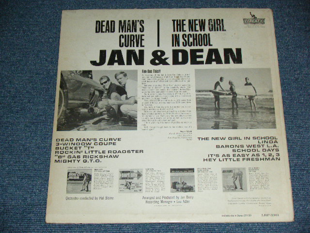 画像: JAN & DEAN - THE NEW GIRL IN SCHOOL / DEAD MAN'S CURVE "BLACK & WHITE Cover With PINK TINT " ( Ex/Ex+ )  / 1964 US ORIGINAL MONO LP 