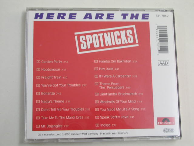 画像: THE SPOTNICKS - HERE ARE THE SPOTNICKS / 1980s  GERMAN USED CD