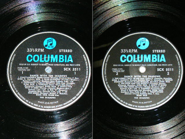 画像: THE SHADOWS - DANCE WITH THE SHADOWS ( Ex+++/MINT- ) / 1964 UK ORIGINAL "BLUE Columbia " Label  Large Logo STEREO LP 