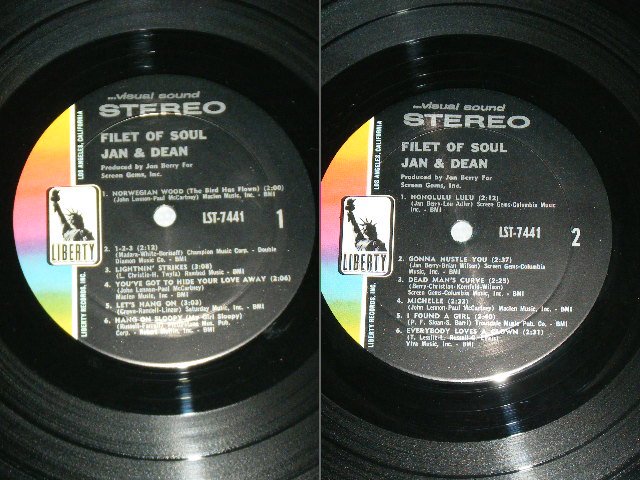 画像: JAN & DEAN - FILET OF SOUL : A "LIVE" ONE  ( Ex+++/MINT- ) / 1966 US ORIGINAL STEREO  LP 