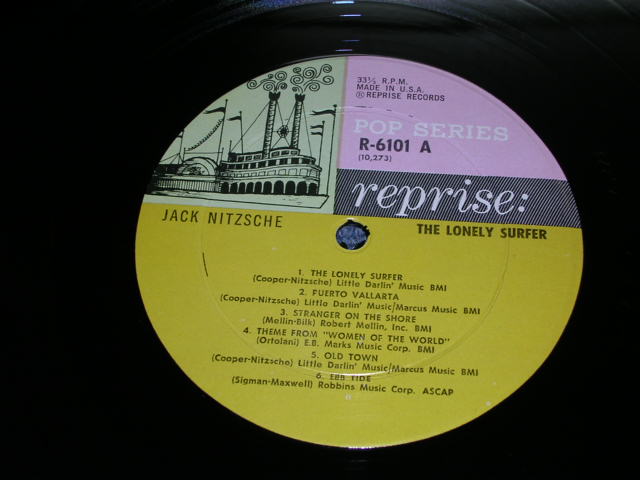画像: JACK NITZSCHE - THE LONELY SURFER ( Ex+++/MINT ) / 1963 US ORIGINAL Mono LP