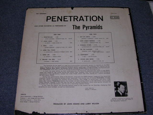 画像: THE PYRAMIDS - THE PYRAMIDS PLAY PENETRATION ( with "WALKING THE DOG" VERSION : Ex+/MINT- ) /  1964 US ORIGINAL MONO LP