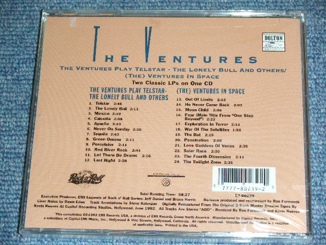 画像: THE VENTURES - PLAY TELSTAR + IN SPACE ( 2in1 : Inclded RARE TRACKS ) / 1992 US Brand New SEALED  CD 