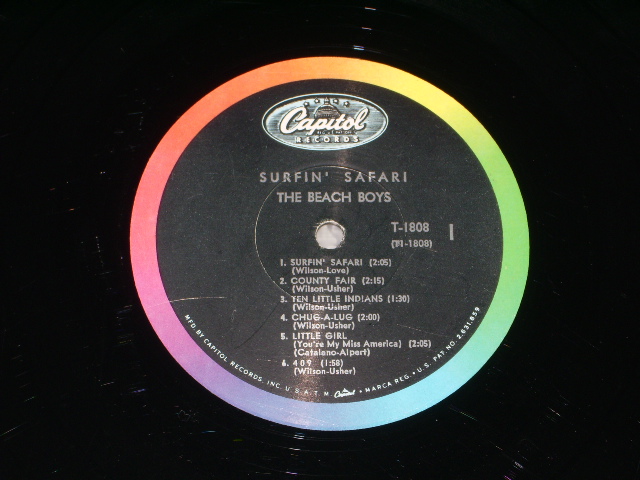 画像: The BEACH BOYS - SURFIN' SAFARI ( Ex- / Ex- MATRIX # A)T1-1-1808-N2#2  / B) T2-1808-D6#2 ) / 1962 US ORIGINAL MONO LP