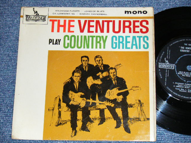 画像1: THE VENTURES - PLAY THE COUNTRY GREATS ( Ex/Ex+ ) / 1964 UK Original 7" EP With PICTURE SLEEVE 