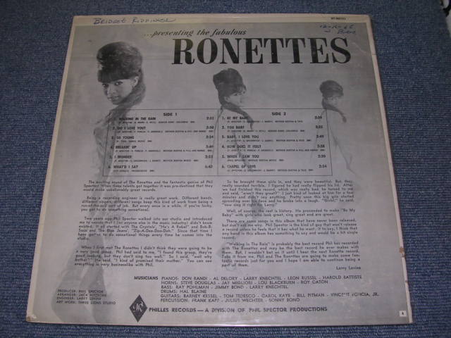 画像: RONETTES -  ...PRESENTING THE FABULOUS RONETTES  / 1965 US CAPITOL RECORD CLUB RELEASE  STEREO LP 