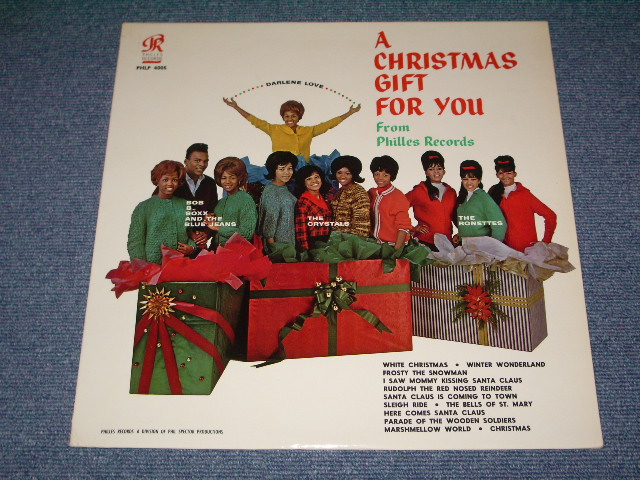 画像1:  VA ( CRYSTALS+RONETTES+DARLEN LOVE+More ) - A CHRISTMAS GIFT FOR YOU ( Ex+++ / Ex++ )  /1964  US Original 1st Label BLUE LABEL MONO LP  