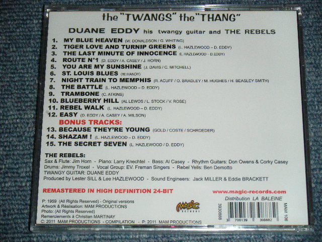 画像: DUANE EDDY - THE "TWANGS" THE "THANG"  (  ORIGINAL ALBUM + BONUS  )  / 2011 VERSION FRENCH Regular Package SEALED  CD
