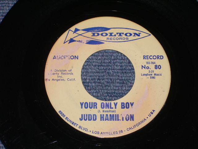 画像: JUDD HAMILTON  ( BACKING  by THE VENTURES ) - DREAM / 1963 US ORIGINAL PROMO 7"45's Single