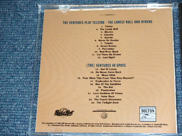 画像: THE VENTURES - PLAY TELSTAR + IN SPACE ( 2in1 : Inclded RARE TRACKS ) / 1992 US ORIGINAL Used CD 