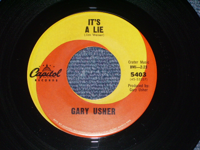 画像: GARY USHER -  A)JODY   B) IT'S A LIE  ( MINT-/MINT- )   / 1965 US ORIGINAL 7" Single 