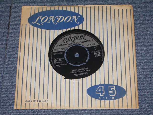 画像1: THE RONETTES - BABY, I LOVE YOU / 1963 UK ORIGINAL 7" SINGLE With COMPANY SLEEVE 