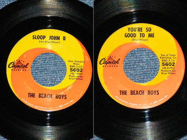 画像: THE BEACH BOYS - SLOOP JOHN B.   ( MATRIX P3#2/ T4: STRAIGHT CUT PS ) / 1966 US ORIGINAL 7" SINGLE With PICTURE SLEEVE 