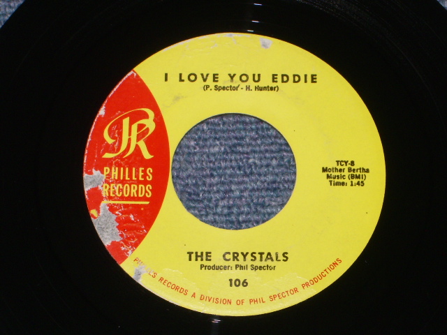 画像: THE CRYSTALS - HE'S A REBEL  ( YELLOW LABEL Matrix 45-TCY-7 & 8  MINT-/Ex+++ ) / 1964? US ORIGINAL 7" SINGLE 