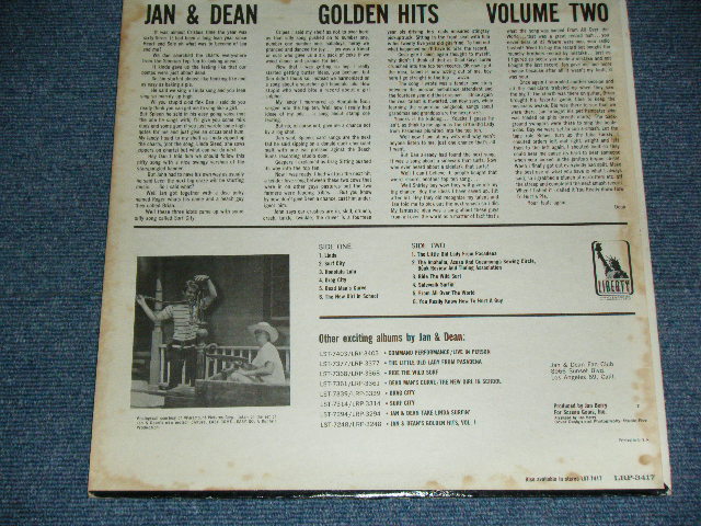 画像: JAN & DEAN -GOLDEN HITS VOL.2 ( Ex-/Ex++)  / 1965 US ORIGINAL MONO  LP 