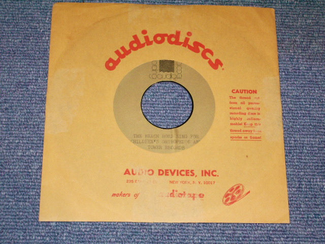 画像1: THE BEACH BOYS / J BERRY & B WILSON  - CHILDREN' ORTHOPEDIC & TOWER RECORDS / DON'T YOU JUST KNOW IT ( AUDIO RECORDINGS )   / 1970 ( ? ) US T PRESS METAL ACETATE 7" Single