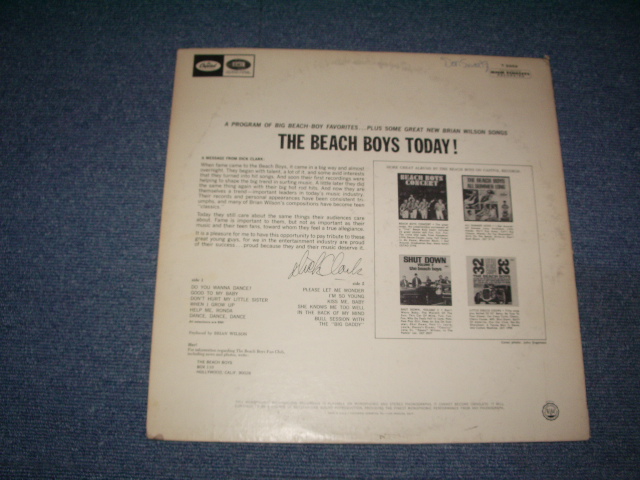 画像: The BEACH BOYS - THE BEACH BOYS TODAY  ( VG++/Ex- ) / 1965 US ORIGINAL MONO LP