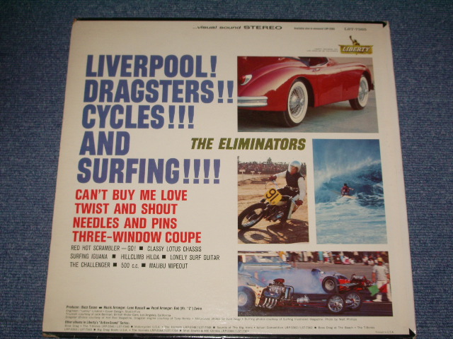 画像: THE ELIMINATORS  - LIVERPOOL! DRAGSTERS!! CYCLES!!! SURFING!!!!  ( STEREO : Ex++/Ex+++ ) / 1964 US ORIGINAL Stereo  LP 