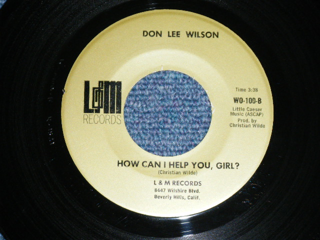 画像: DON LEE WILSON -  SEATTLE IN THE RAIN ( With DON'S AUTOGRAPH SINGED SLEEVE )   / 1968 US ORIGINAL Stock Copy 7"SINGLE