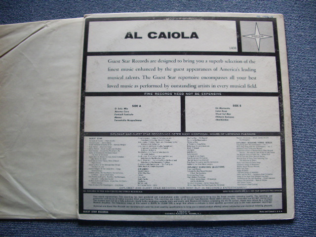 画像: AL CAIOLA - THE GREATEST GITAR /  US ORIGINAL MONO LP  