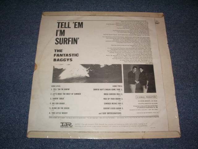 画像: THE FANTASTIC BAGGYS - TELL 'EM I'M SURFIN'  / 1964? SOUTH AFRICA  ORIGINAL Mono  LP 
